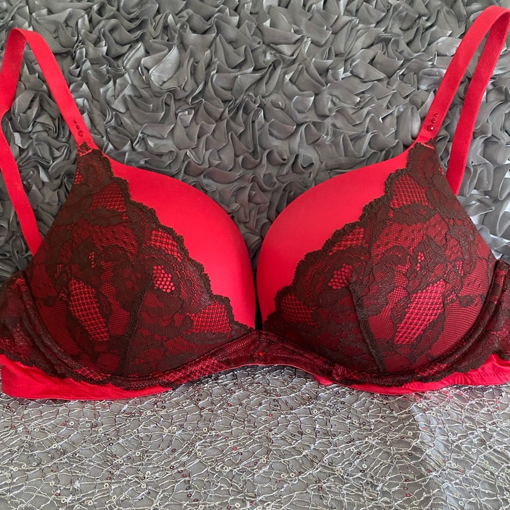 Red push up bra from  Victoria’s Secret